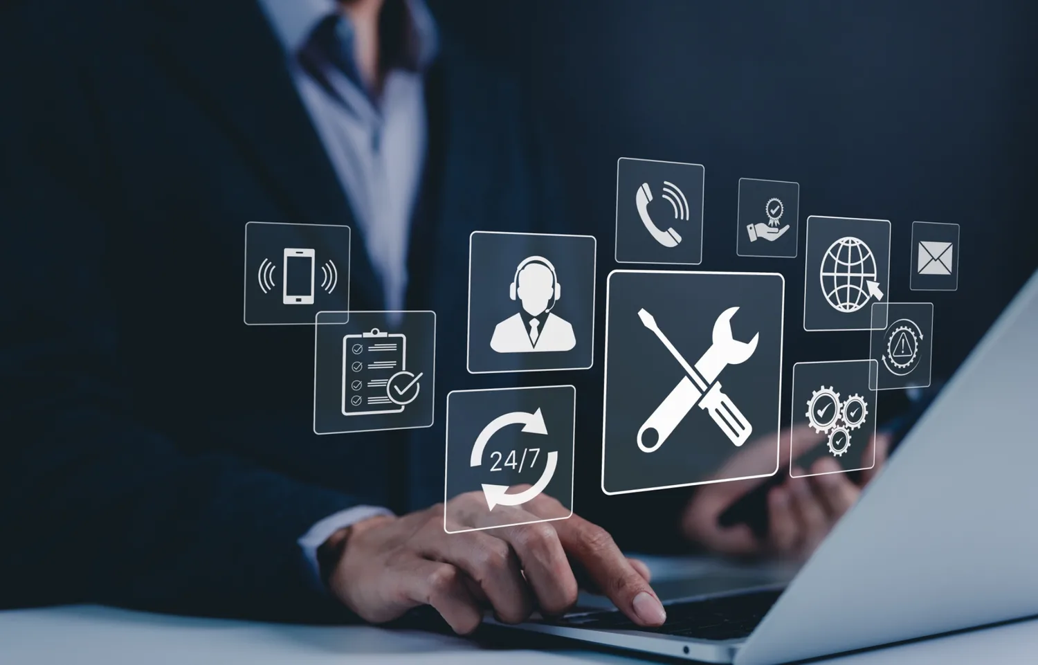 Cybersecurity analyst working with code and digital security systems