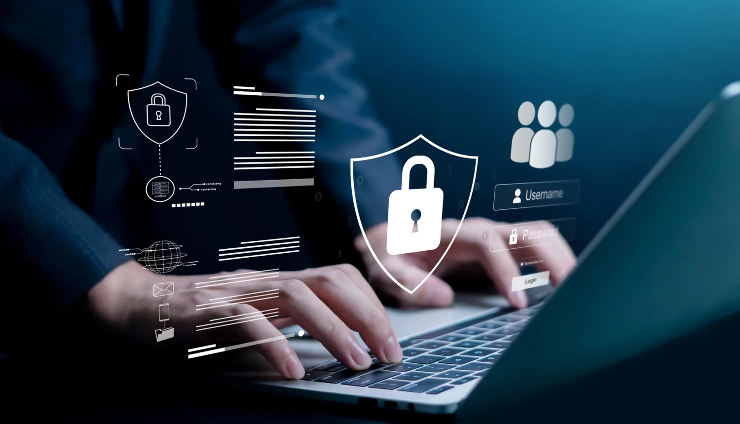 Secure login and account protection on a laptop