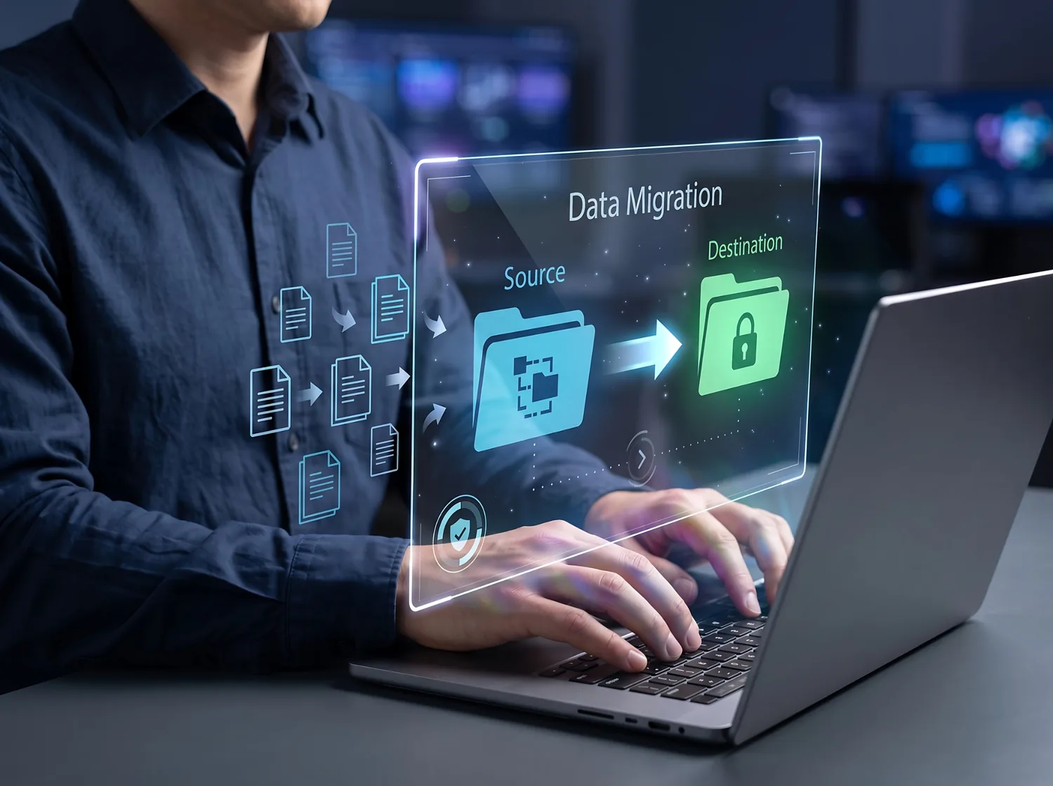 Secure business data migration between systems