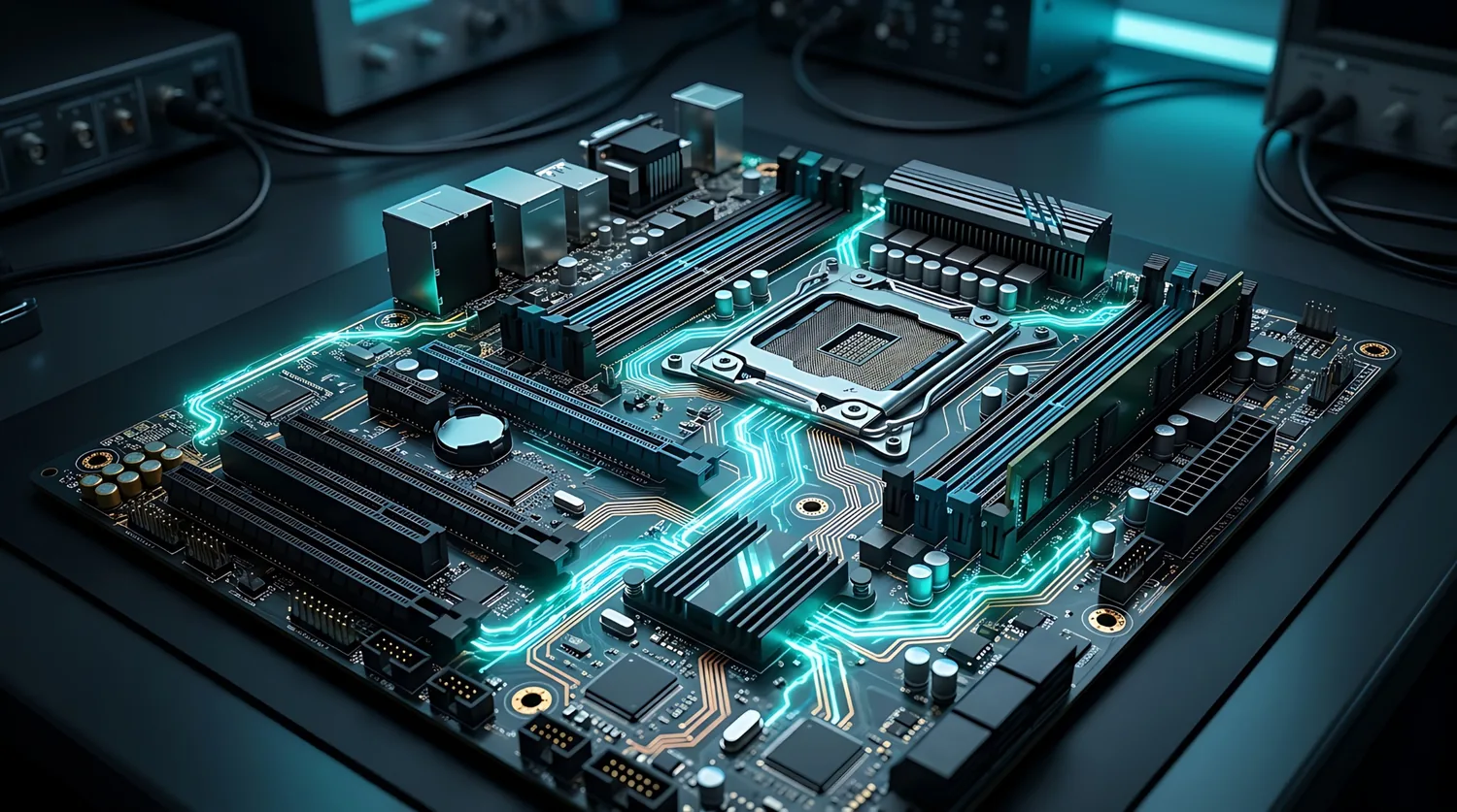 Modern computer motherboard and business PC hardware